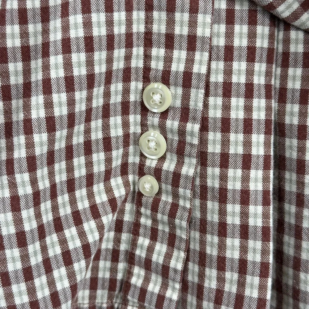 Eddie Bauer Mens‎ Plaid Button Down Shirt Long Sleeve Cotton Size L